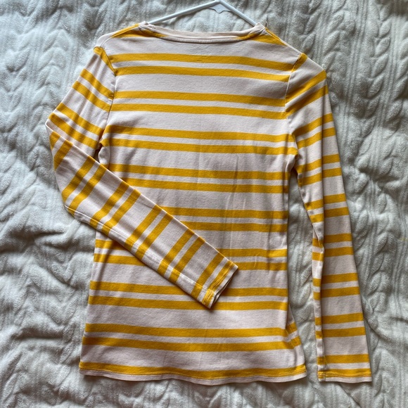 Long sleeve yellow striped tee - Picture 3 of 3
